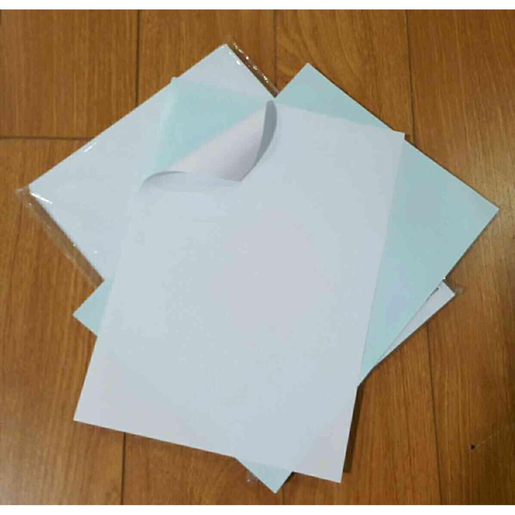 Giấy Decal A4 đế xanh mặt trắng bám dính tốt - HUY THUẬN PHÁT BÌNH TÂN