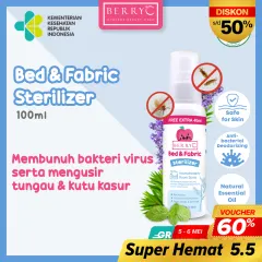 BerryC Bed And Fabric Spray 100ml Sanitizer Anak Anti Tungau Kutu Kasur Bacterial Virus Non Alkohol