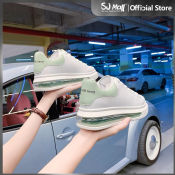 Korean chunky shoes high white rubber sneakers for women