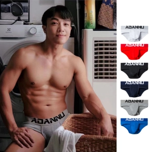 สินค้า ADANNU สวมใส่ทุกวันผ้าฝ้ายกางเกงในผู้ชายระบายอากาศกางเกงกางเกงบ๊อกเซอร์ชายกางเกงบิกินี่เซ็กซี่สำหรับ AD127