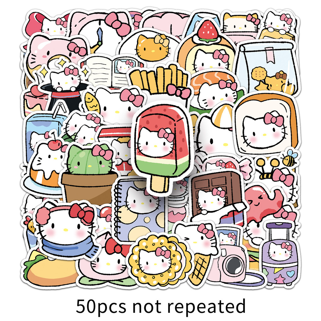 🏆พร้อมส่งจากไทย🏆 50แบบ สติกเกอร์ เฮลโล คิตตี้ รูปแบบต่างๆ Sanrio HelloKitty Character Sticker