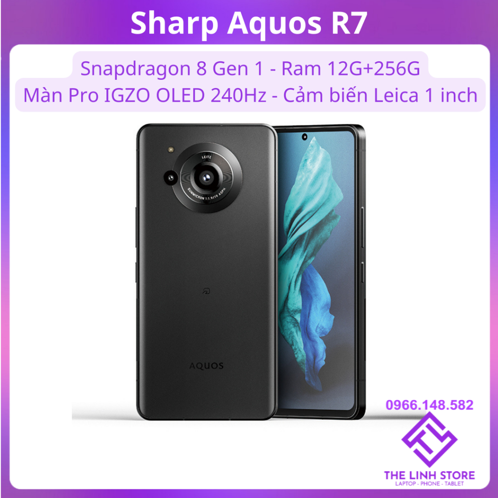 Điện thoại Sharp Aquos R7 màn 240Hz - Snaρdragon 8 Gen 1 ram 12G 256G