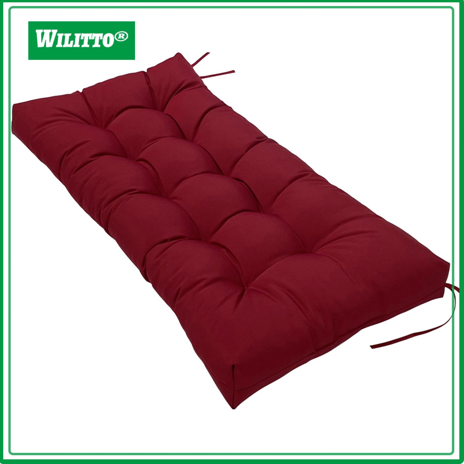 Soft Thicken Sitting Cushion Soft Thicken Outdoor Bench Cushion for Garden Patio Furniture Seat Non-slip High Elastic Cotton Material 90x50cm Rectangle Solid Color Seat Mat Pad Cover ราคา 1,336 บาท*ส่งฟรี