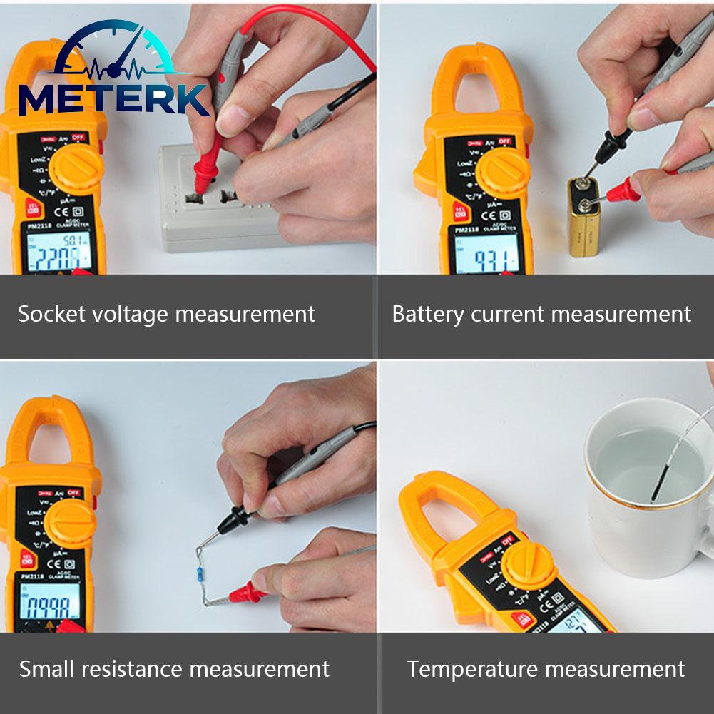Meterk Multimeter Professional Stable Reliable LCD Display AC DC Multimeter Temp Tester Compact Portable for Voltage Current Measurement ราคา 1,918 บาท*ส่งฟรี