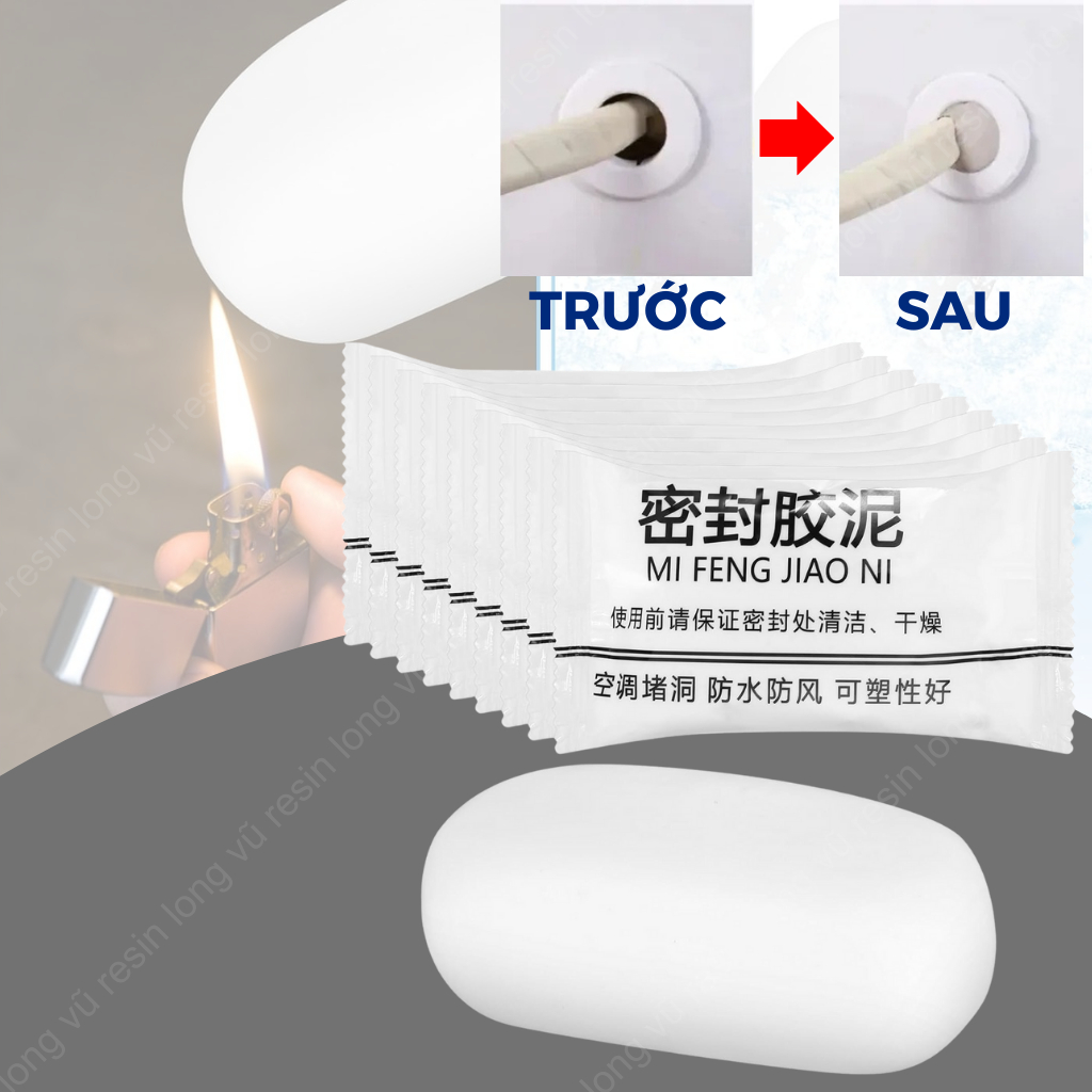 Keo Xi Măng Dẻo Bịt Tường Xi Măng Dẻo Bịt Lỗ Điều Hòa Đường Ống Chịu Nhiệt Chống Thấm Nước - 20g
