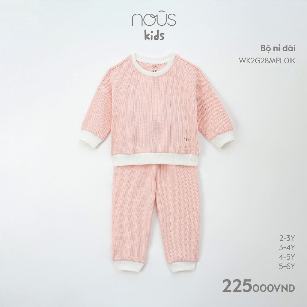 Nous - bộ nỉ dài - kid - 2y 3y 4y 5y ss23