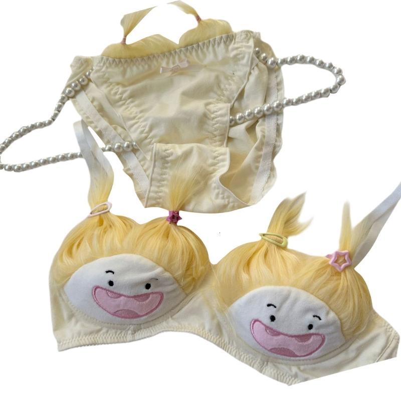 Phụ Nữ Dễ Thương Búp Bê Cosplay Đồ Lót Anime Độn Không Dây áo ngực và quần lót Đồ Lót