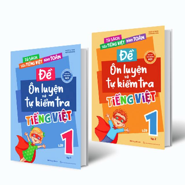 Sách - combo Đề Ôn Luyện Và Tự Kiểm Tra Tiếng Việt Lớp 1 - 2 tập