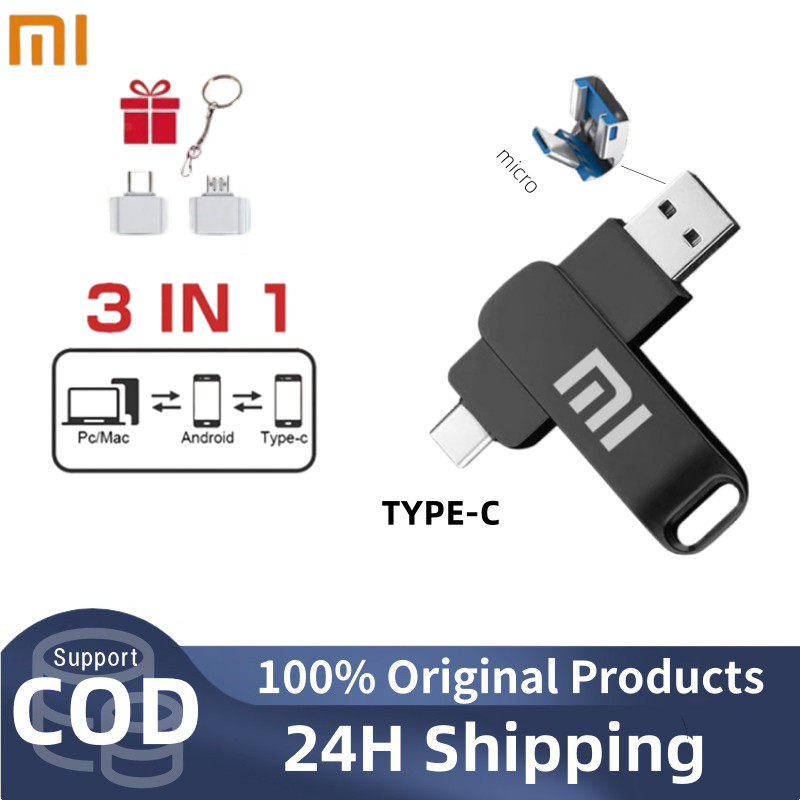 Ổ Flash USB Kim Loại Kép Xiaomi OTG 2TB/1TB/512G Type-C Chuyên Dụng Lưu Trữ