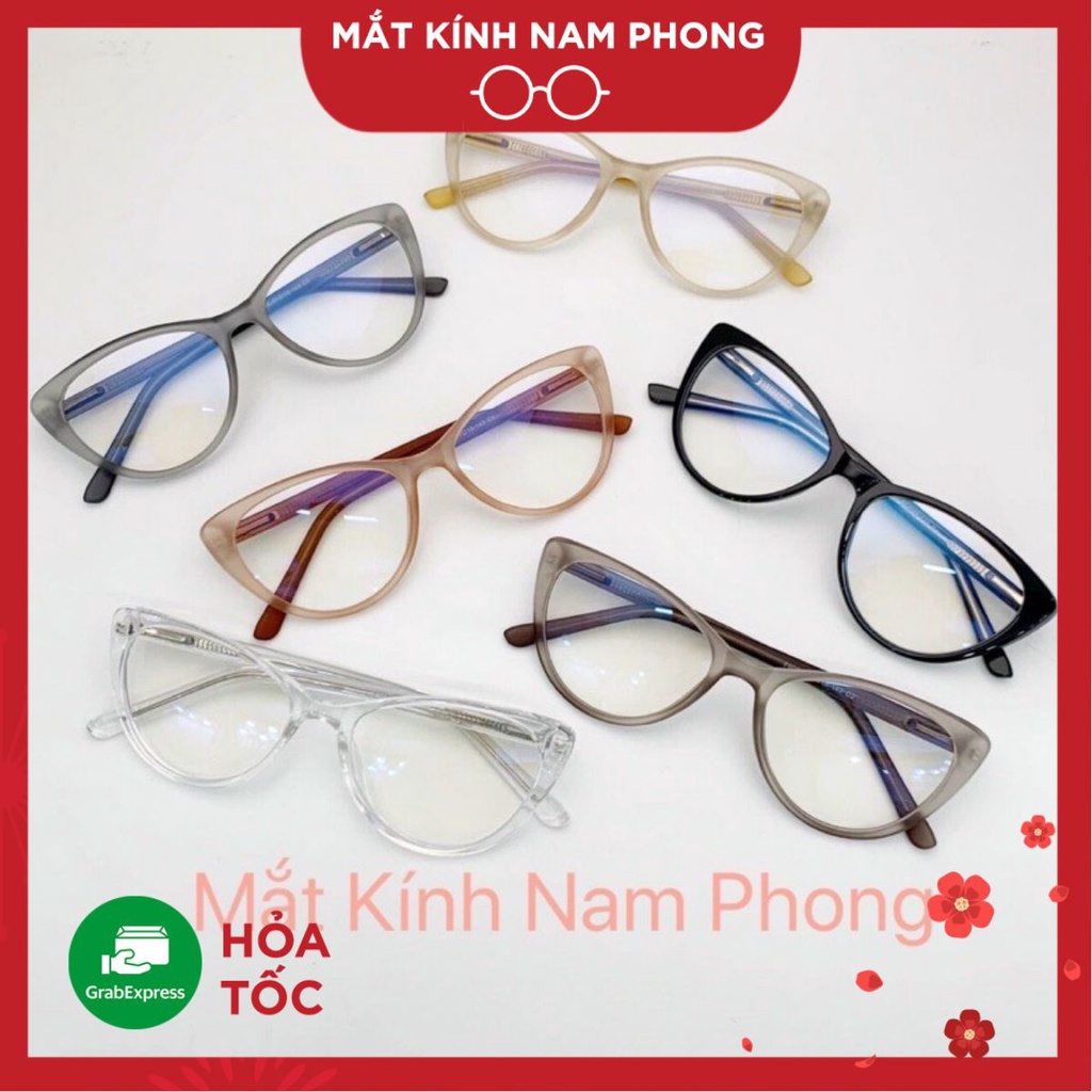 Gọng kính cận mắt mèo nhựa cao cấp 8013 - gọng mắt mèo hottrend 2023 mắt kính namphongeyewear