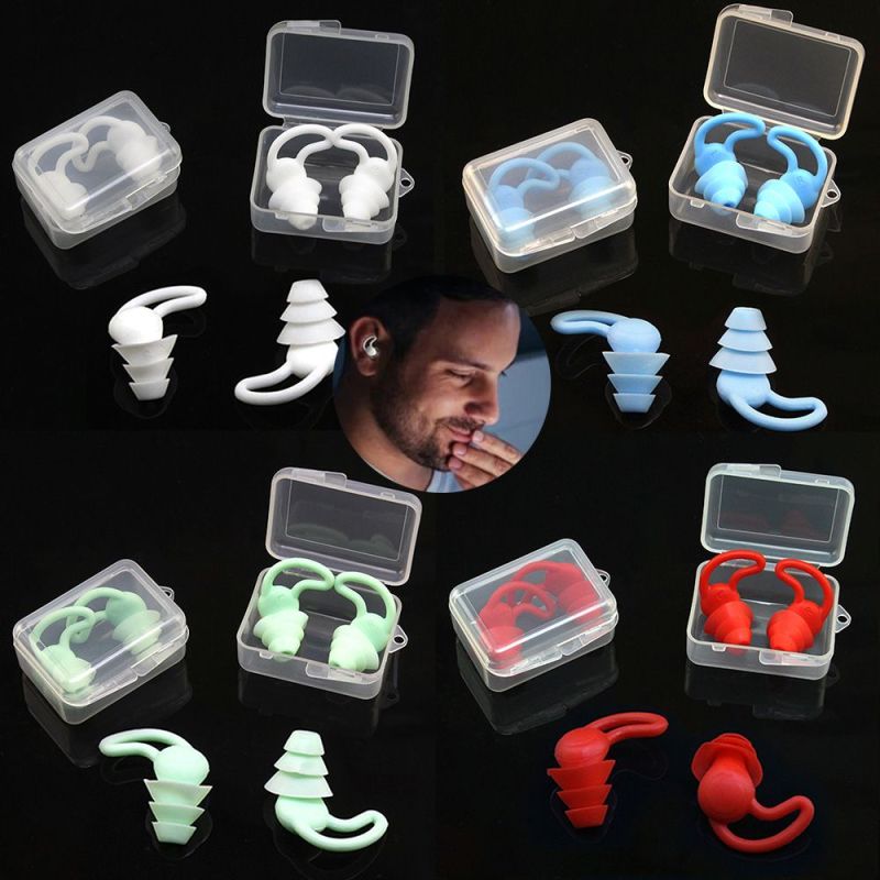 N33GVC3Q 1 Pair Soft Silicone Hear Safety Sound Insulation Travel Study Sleep Earplug Ear Plugs Earplugs Noise Reduction