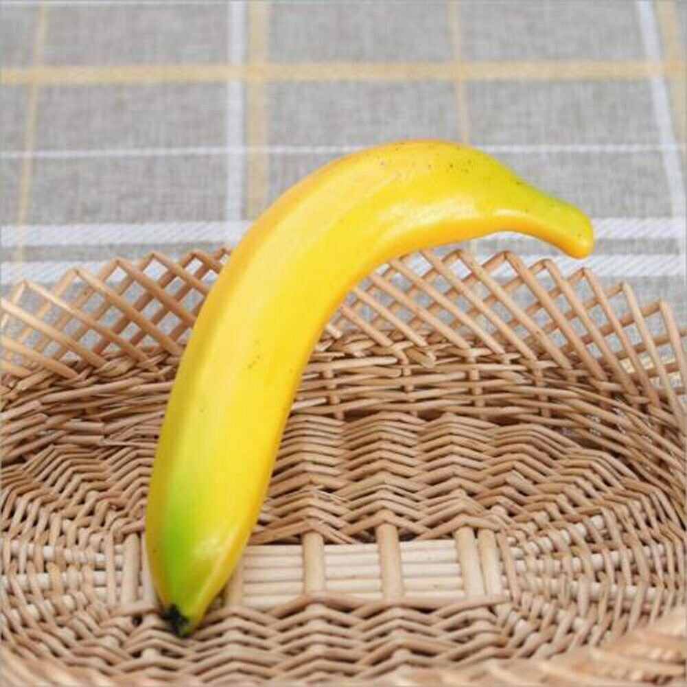 【Popular Categories】 Realistic Plastic Bananas 2pcs Lifelike Artificial Fruit Eco Friendly Material Suitable For Display Home Decor Business
