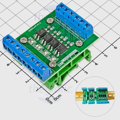 EL817 Mạch Opto Cách Ly 4 Kênh 24V Gắn Ray TechZone Việt