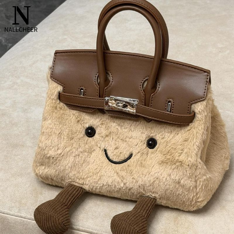 Sang trọng phim hoạt hình Smiley Túi đeo chéo dệt kim chân thiết kế thời trang của phụ nữ Túi