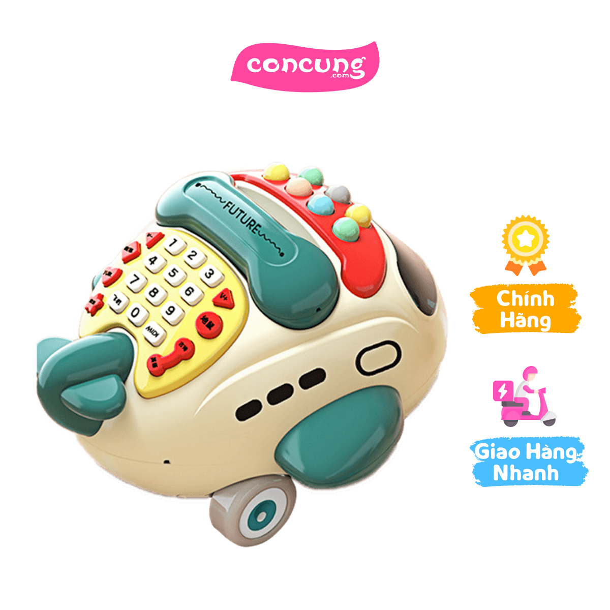 Máy bay điện thoại 2in1 có nhạc đèn HW23034051_C2307 (Vàng)