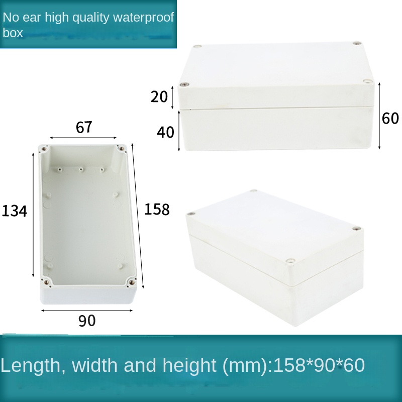 Vỏ Nhựa Chống Nước 158x90x60 mm | Kehua F-type Xám Công Nghiệp IP65 Hộp Tủ Điều Khiển Tự Động Hóa Công Nghiệp