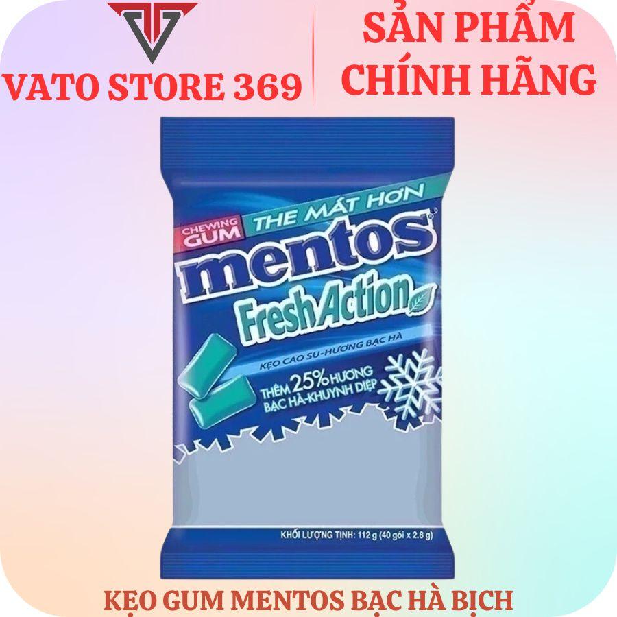 Kẹo gum MENTOS fresh action hương bạc hà khuynh diệp viên 2.8g