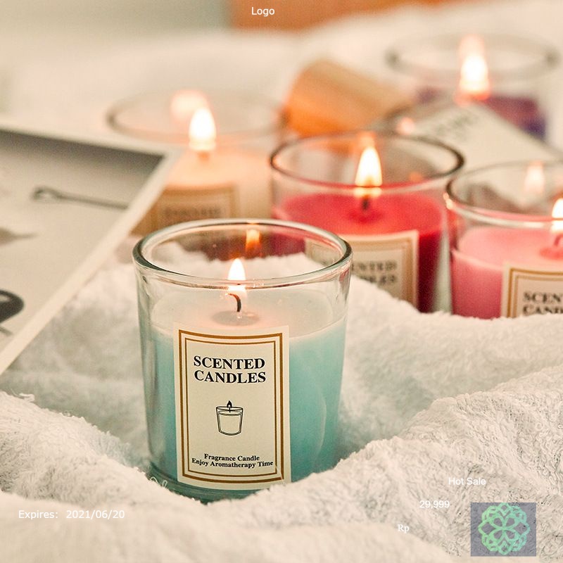 Cốc Nến Thơm Ly Thủy Tinh Scented Candles - Nến Thơm Handmade