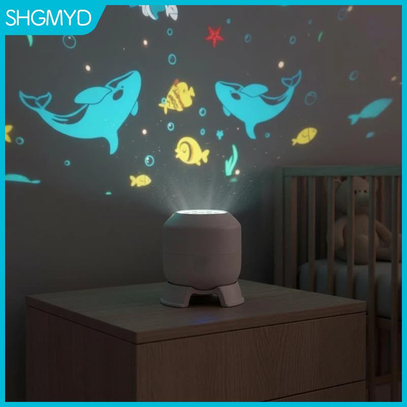 【SHGMYD】 USB Led Đại Dương chiếu ánh sáng 360 độ xoay đầy màu sắc năng động đêm đèn cho phòng ngủ giáng sinh trang trí