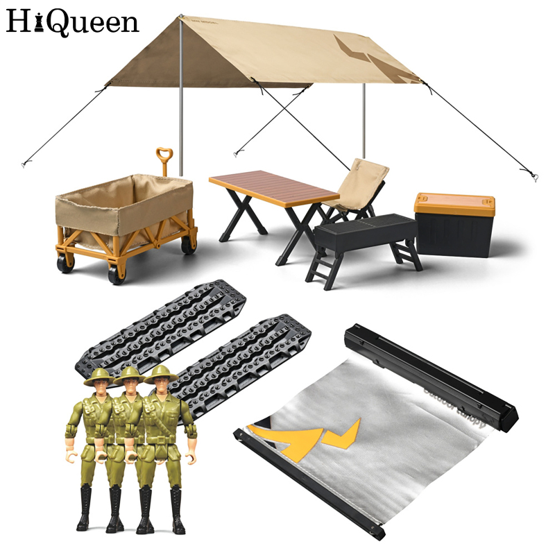 HiQueen MN-85K Simulation Camping Ornaments Side Awning Camping Tent Sand