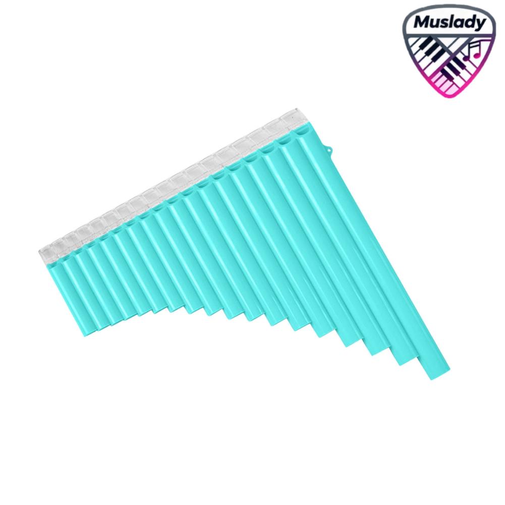 MUSLADY 18-Pipe Pan Flute G-G3 Range & C Key Pan Pipes ABS Pansy จีนแบบดั้งเดิม Woodwind Instrument พร้อมกระเป๋า ราคา 650 บาท*ส่งฟรี