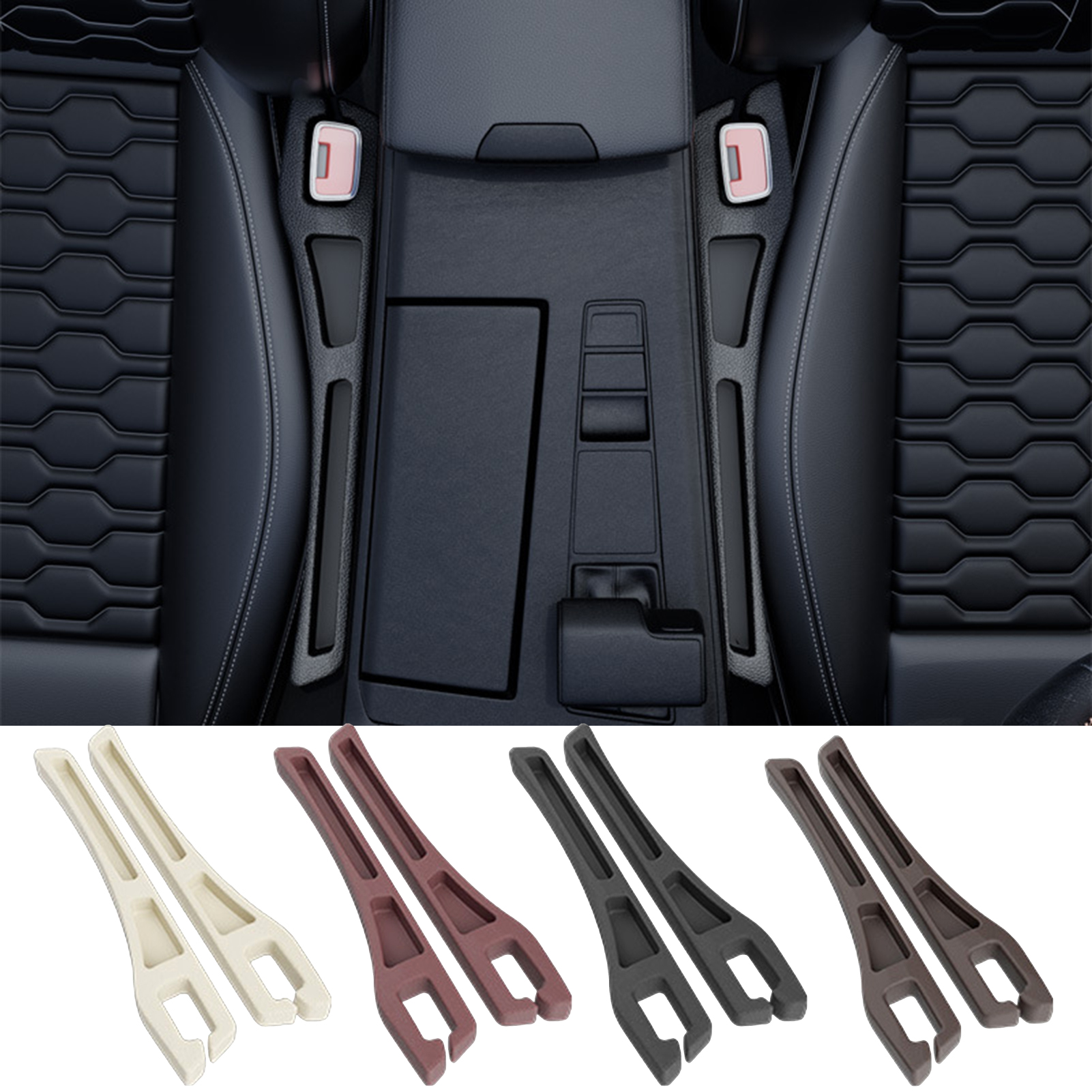 【Stock】 Car Seat Crevice Storage Car Seat Gap Filler with Storage Universal Car Seat Organizer for Suv Truck Sedan No Drop Seat Guard Convenient Car Seat Caddy