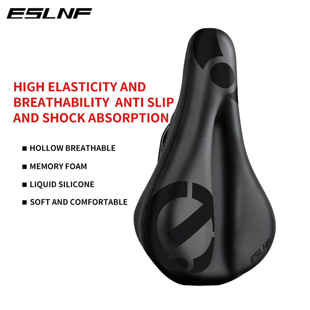 Eslnf gel mềm bọc yên xe đạp đệm đệm thể thao chạy xe đạp da ghế đệm Bìa