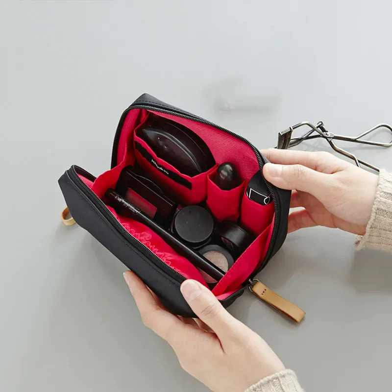 2023 Phụ Nữ Mới Mỹ Phẩm Túi Màu Rắn Hàn Quốc Phong Cách Trang Điểm Túi Pouch Túi Vệ Sinh Cá Nhân Không Thấm Nước Trang Điểm Tổ Chức Trường Hợp Sang Trọng T