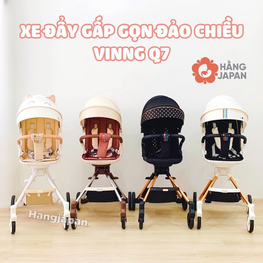 3333Xe đẩy du lịch gấp gọn 2 chiều VINNG Q7 / Q11 cao cấp, an toàn tiện lợi mang đi xa cho bé - BH 1