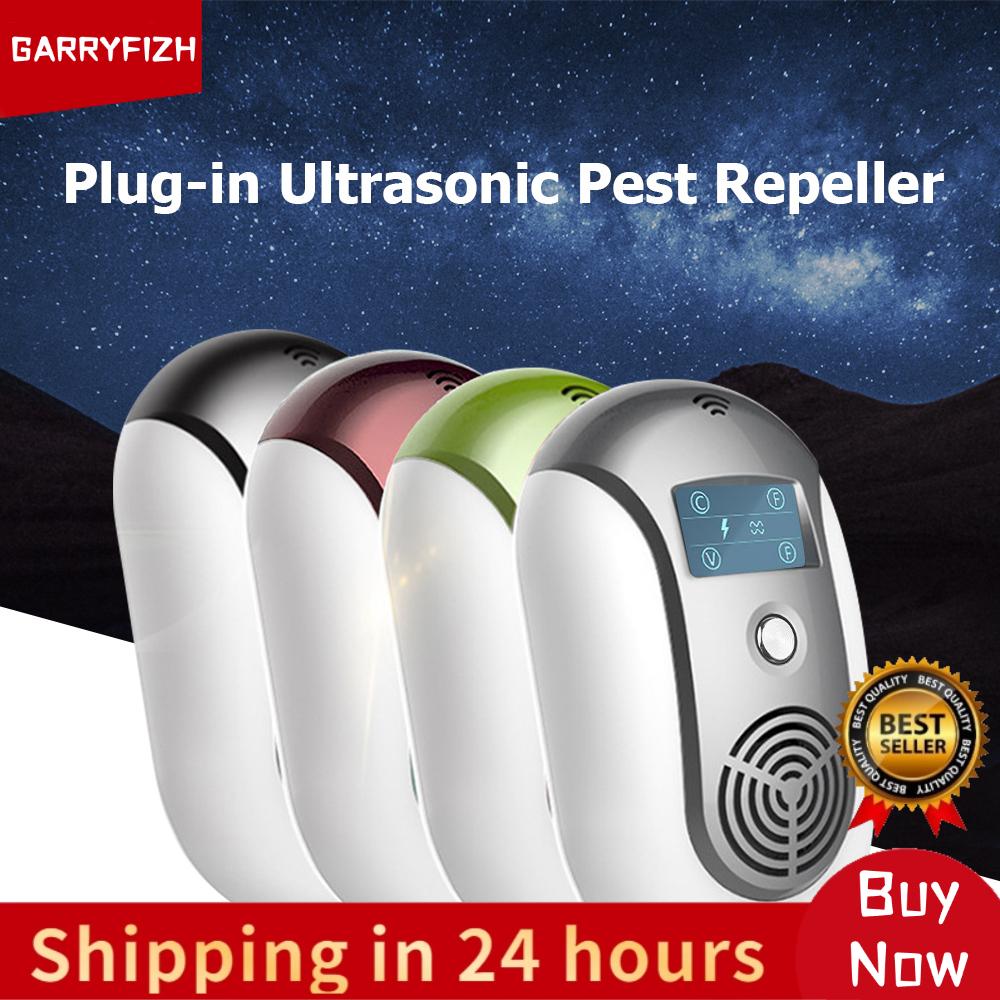 Plug-in Ultrasonic Pest Repellent Portable Electric Mosquito Rat Repeller with Constant or Variable Frequency Flashing Light Ultrasonic Mouse Pest Control Bat Cockroach Fly Ant Gecko Spider Repellents ราคา 426 บาท*ส่งฟรี