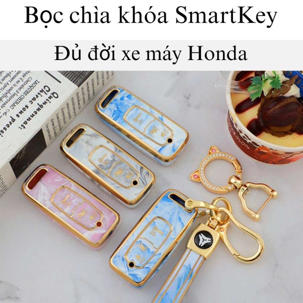 "đủ loại - đủ đời xe" bọc chìa khoá smartkey honda bọc remote sh, sh mode, lead, vision, airblade,ab , pcx tpu pha màu