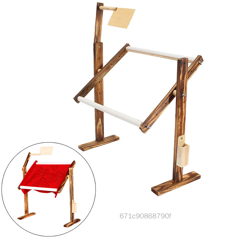 Giá đỡ tranh thêu chữ thập bằng gỗ nguyên khối Giá đỡ có thể điều chỉnh để bàn Khung thêu chữ thập B