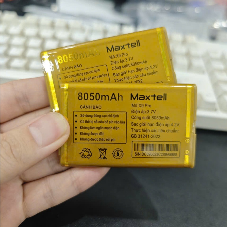 Pin điên thoại Maxtell X9 pro dung lượng 8050 mah