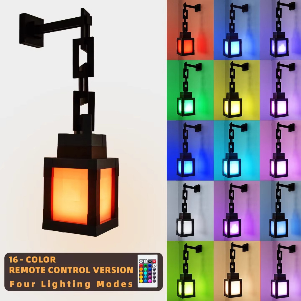 Minecraft Led Night Light Rechargeable Touch Control Warm Glow Ambient Lamp Bedroom Desk Decor Home Gift