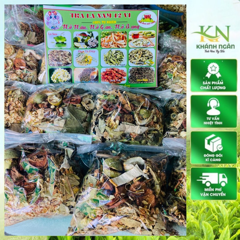 Southern Leaf Herbal Tea with 12 Traditional Oriental Medicine Flavors (10 Small Packets) Helps Support Weight Loss, Reduce Blood Fat, and Reduce Belly Fat Safely and Effectively.