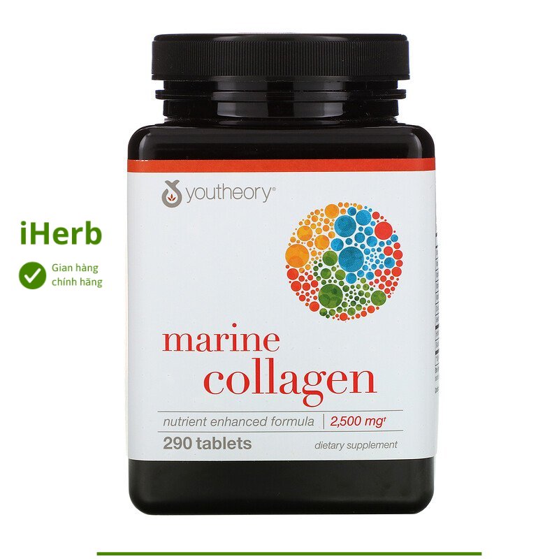 Marine collagen 2,500 mg 290 viên của youtheory - iherb việt nam