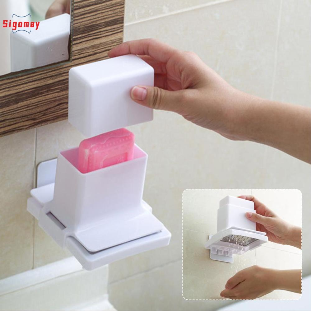 Sigomay xà phòng tắm Máy xay xà phòng Mài công cụ treo tường chủ cho phòng tắm nhà tắm nhà bếp Báo Chí loại Dispenser thoát nước