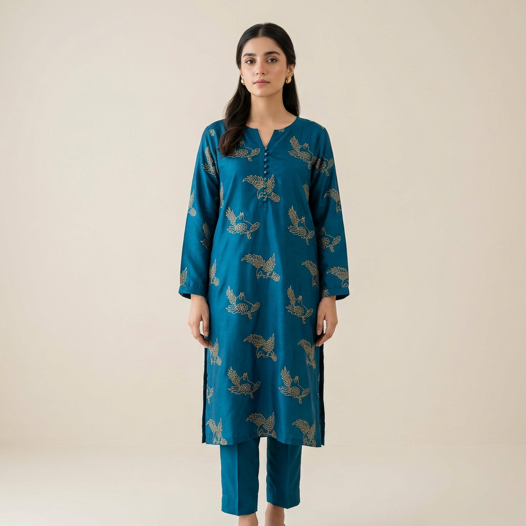 New stylish collection stitched  sparrow printed 2pc dress for womens and girls