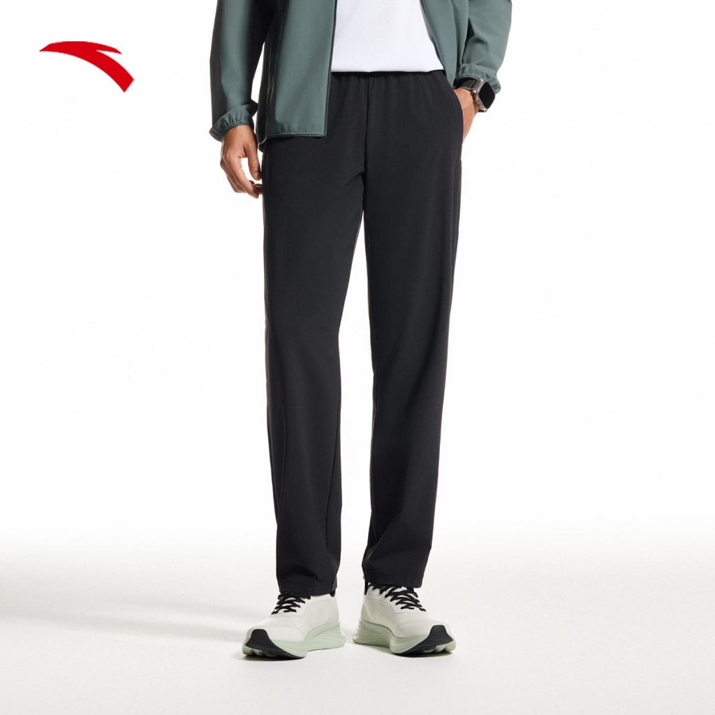 ANTA Men PANTS BAR Woven Track Pants 1525C7509S-3 -BLACK （Seluar Sukan Panjang Lelaki)