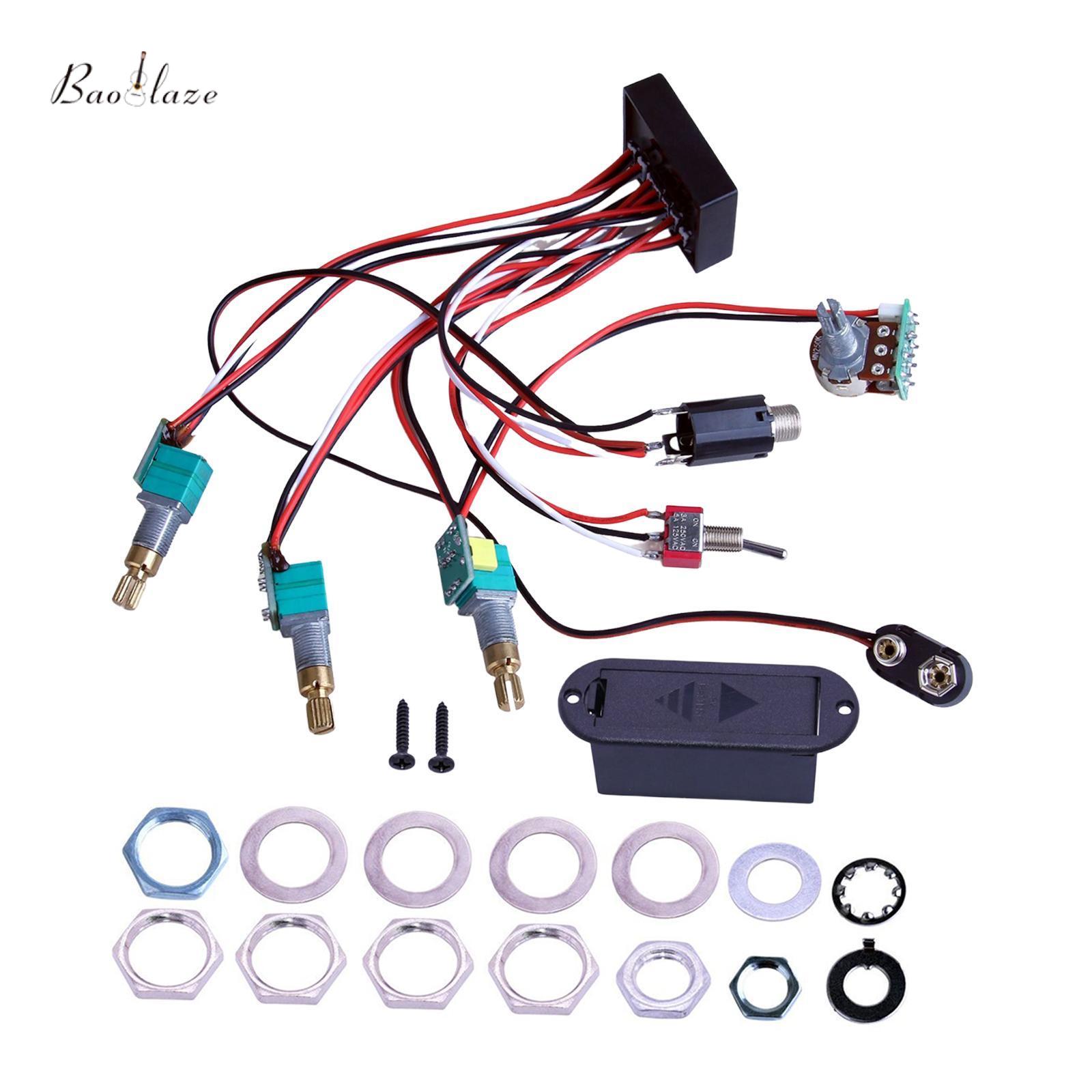 Baoblaze Bass EQ Equalizer Accessory Prewired Electric Bass Pickups for Electric Bass ราคา 17,750 บาท*ส่งฟรี