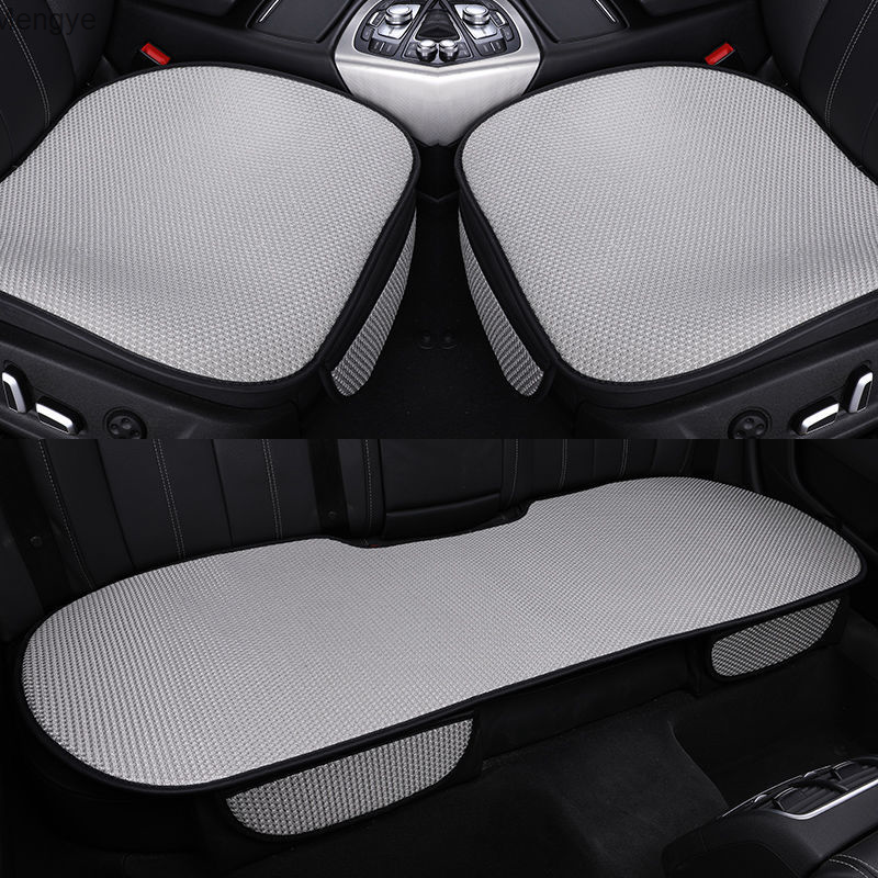 Summer Ice Silk Ventilation Anti slip Car Seat Cushion Three Piece Set Single Piece Seat Cushion Four Seasons Universal Seat Cushion Breathable Car Cushion Mengye