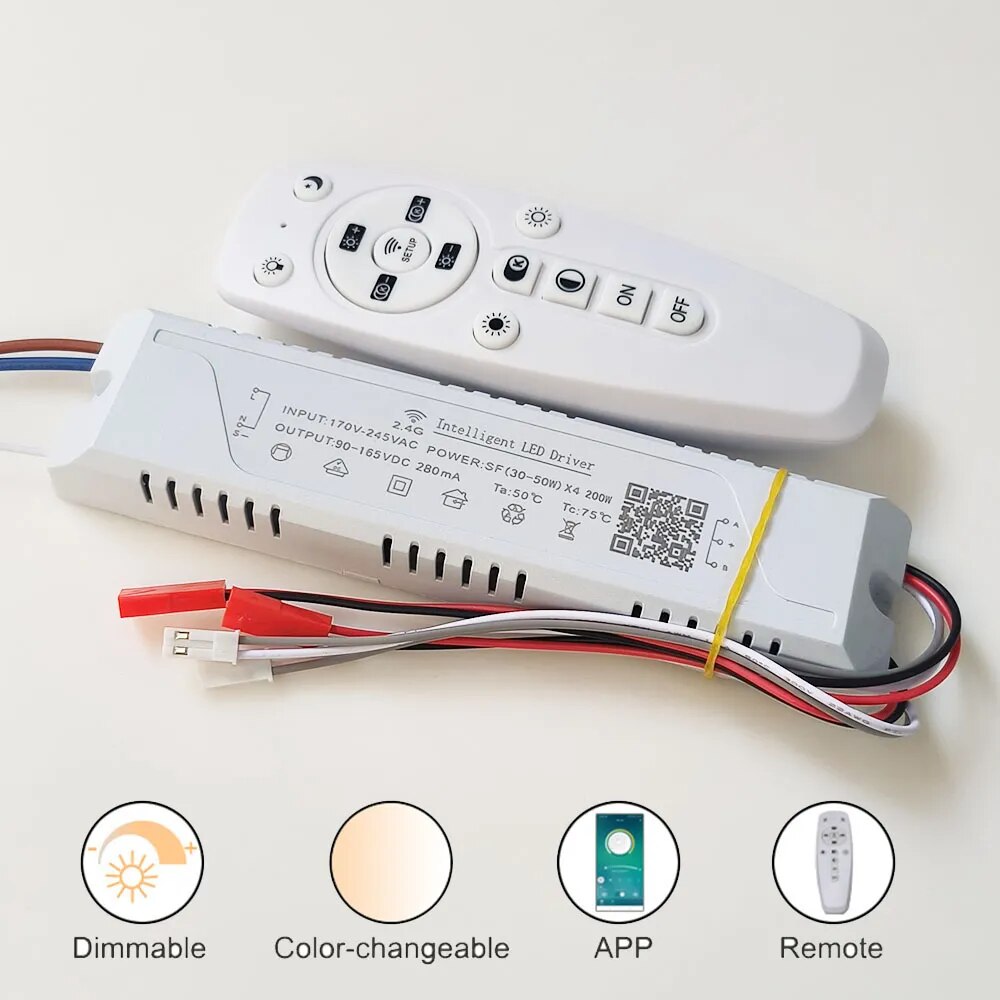 【Pre-order】 2.4g Intelligent Led Driver Remote Control Power Supply Dimmingcolor-Changeable Transformer Connect To Led Tape 20-40-60wx4