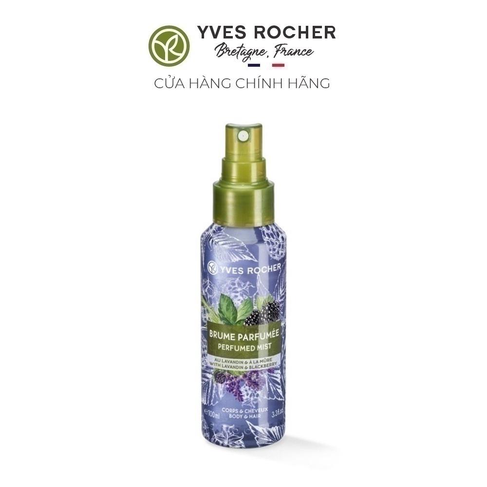 Xịt Thơm Toàn Thân Yves Rocher Sensuality Body & Hair Lavandin Blackberry 100ml
