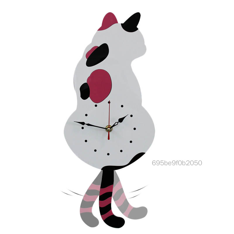 อะคริลินาฬิกาแขวนควอทซ์สร้างสรรค์แมวแกว่งหางนาฬิกาลูกตุ้มเงียบสำหรับห้องนั่งเล่นห้องนอนห้องครัวห้องน้ำโฮมออฟฟิศโรงเรียนตกแต่ง JS-016-TH ราคา 232,804 บาท*ส่งฟรี