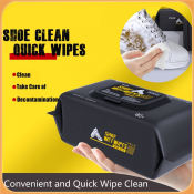 Sneaker Cleaner Wipes - 80pcs Quick Care for White Shoes