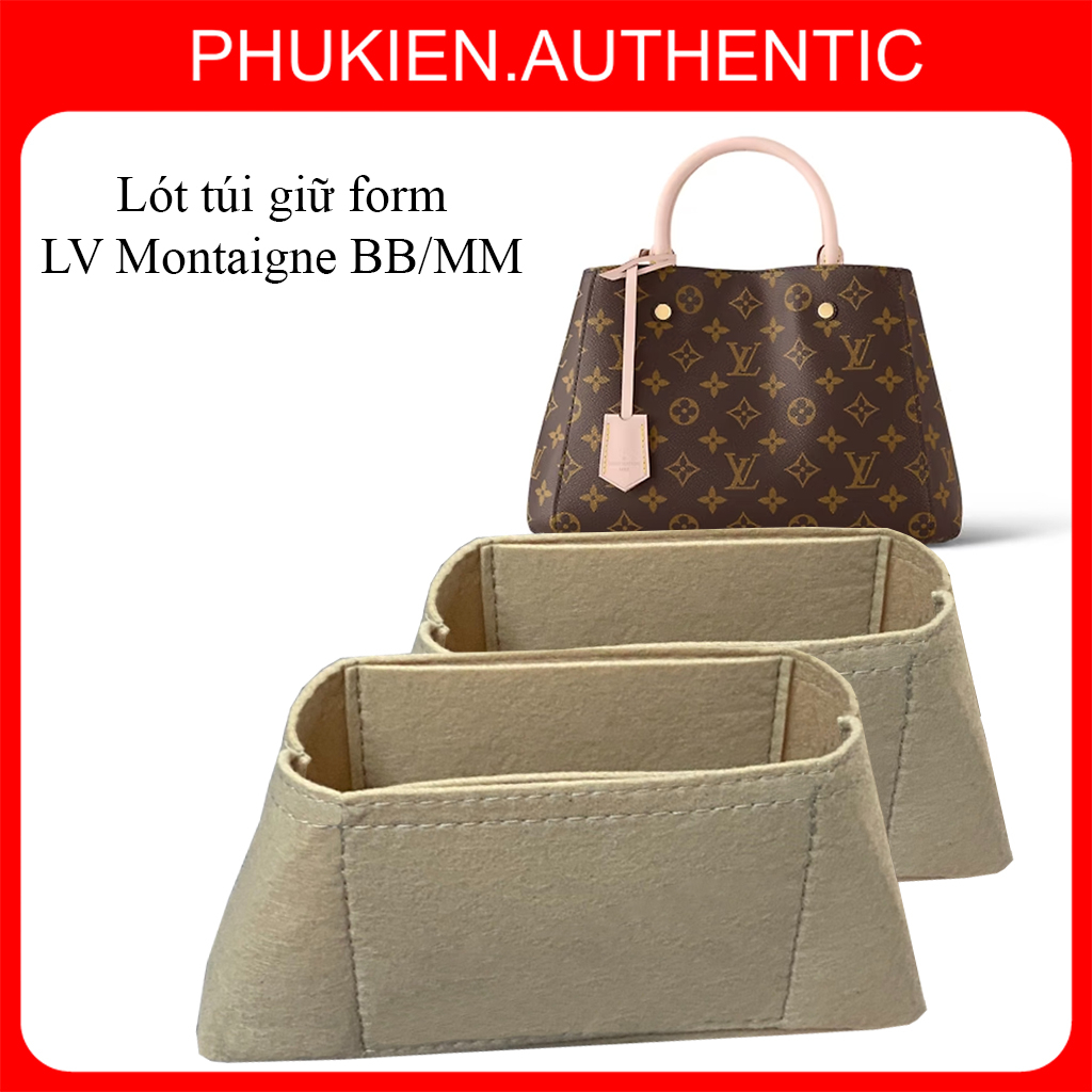 Lót túi giữ form LV Montaigne BB/MM 2 lót cao cấp full Size [Khách hàng có nhu cầu may lót vui lòng 