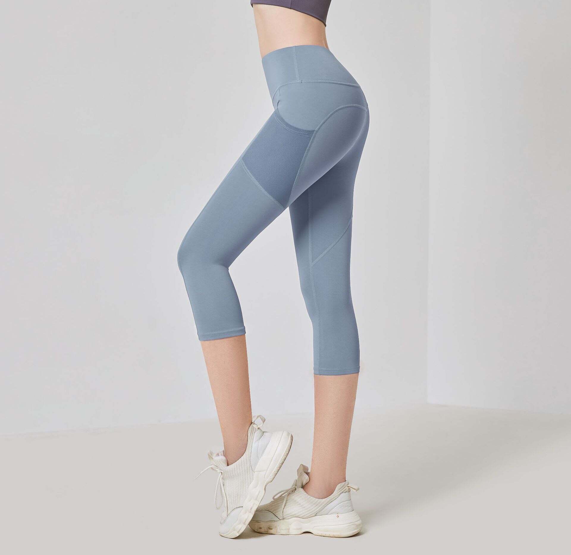 Women's Pants with Pockets Capri Pants Nine-point Leggings Sports Girls Fitness Pants Belly Control Jogging Leggings Women's Fitness Pants