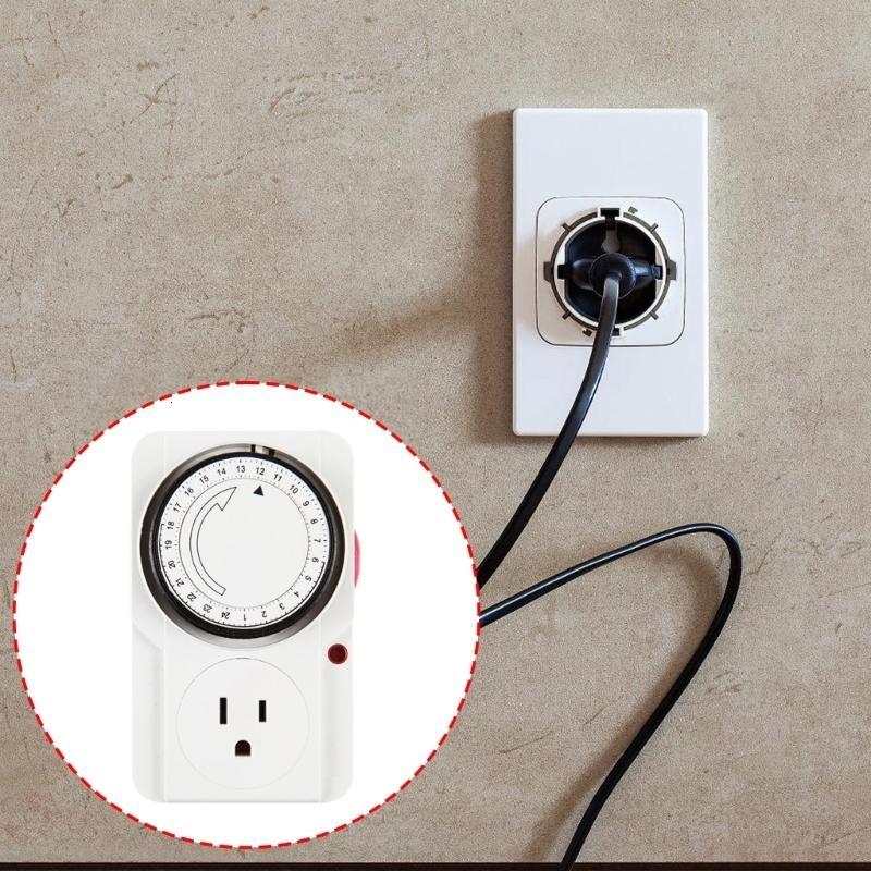 Plug-in hẹn giờ chuyển mạch đồng hồ hẹn giờ cơ cắm với hướng dẫn ghi đè lên nhà an ninh hẹn giờ cho người cao tuổi
