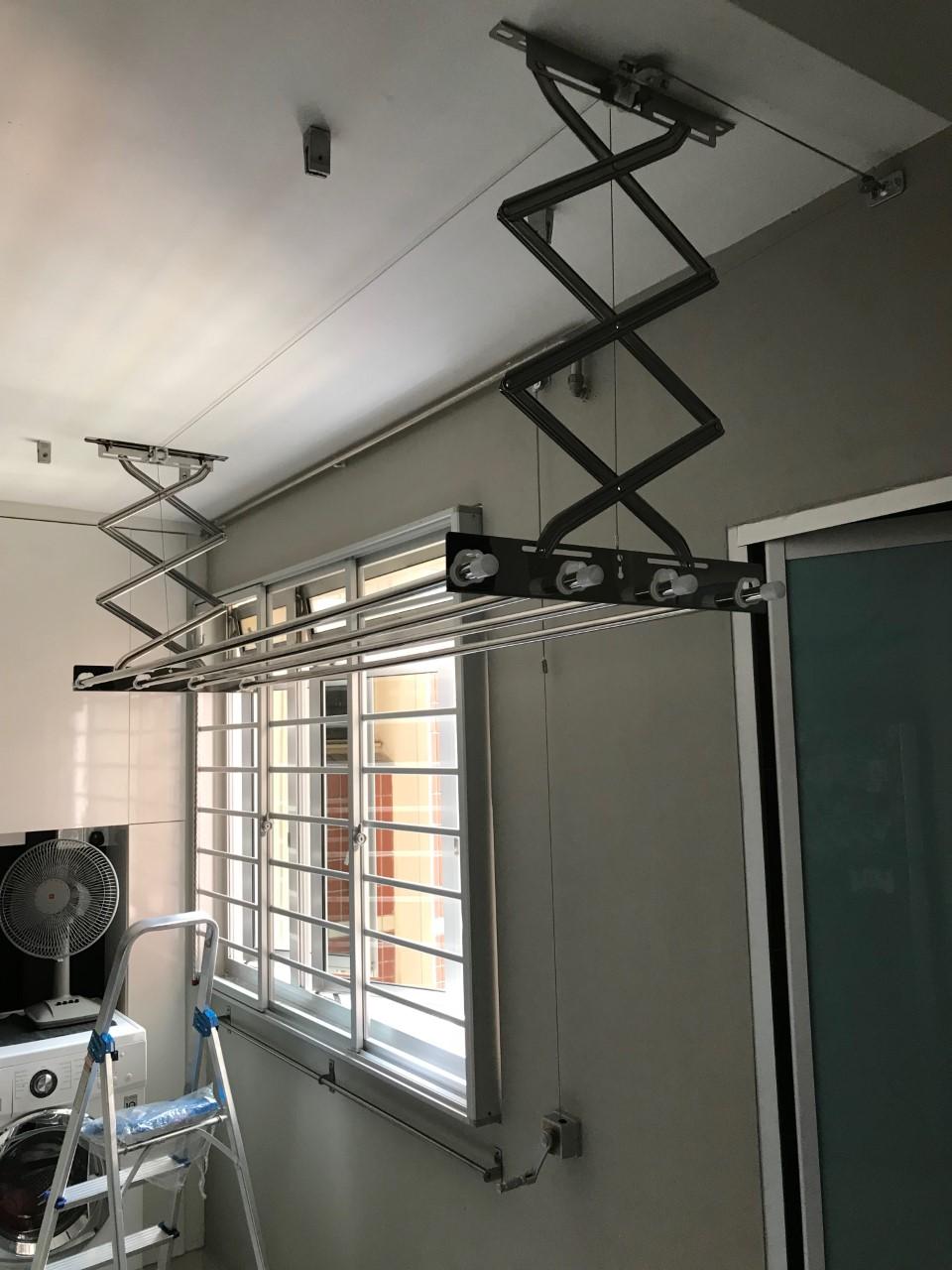 Winch System Laundry Drying Rack Laundry Rack Clothes Drying Rack Ceiiling Laundry Rack With Free Installation On Concrete Ceiling