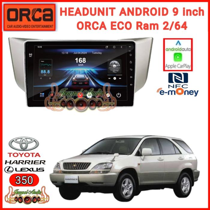 HEAD UNIT ORCA ECO 9 INCH TOYOTA HARRIER/LEXUS 2003-2013-desshop99 Harga 2,330,000 rupiah*Gratis Ongkir